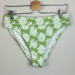 Cupshe Green Floral Bikini Bottom Size XL